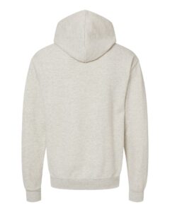 JERZEES 98CR Unisex Nublend® Billboard Hooded Sweatshirt – Oatmeal Heather/ White (back)