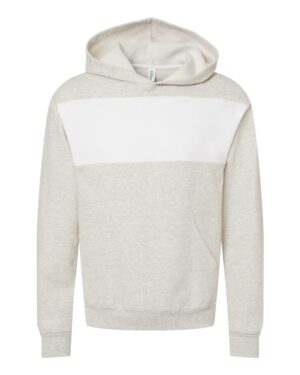 JERZEES 98CR Unisex Nublend® Billboard Hooded Sweatshirt – Oatmeal Heather/ White