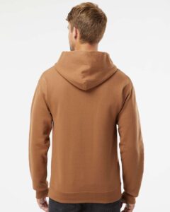 JERZEES 996MR Unisex NuBlend® Hooded Sweatshirt – Golden Pecan (on model back)