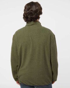 DRI DUCK 7355 Men’s Brooks Sherpa Mountain Fleece – Sage (on model back)