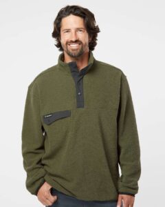 DRI DUCK 7355 Men’s Brooks Sherpa Mountain Fleece – Sage (on model)
