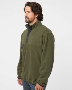 DRI DUCK 7355 Men’s Brooks Sherpa Mountain Fleece – Sage (on model side)