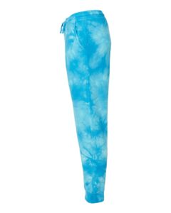 Independent Trading Co. PRM50PTTD Unisex Tie-Dyed Fleece Sweatpants – Tie Dye Aqua Blue (side)