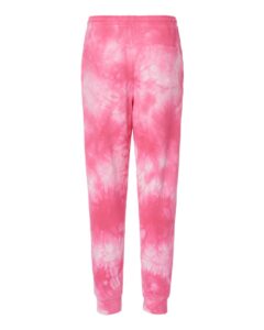 Independent Trading Co. PRM50PTTD Unisex Tie-Dyed Fleece Sweatpants – Tie Dye Pink (back)