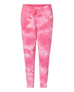 Independent Trading Co. PRM50PTTD Unisex Tie-Dyed Fleece Sweatpants – Tie Dye Pink