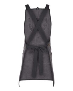 DRI DUCK 1500 Workman’s Apron – Charcoal/ Black (back)