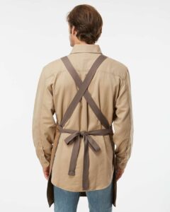 DRI DUCK 1500 Workman’s Apron – Field Khaki/ Tobacco (on model back)
