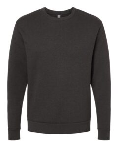 Next Level 9002 Unisex Malibu Crewneck Sweatshirt – Heather Black