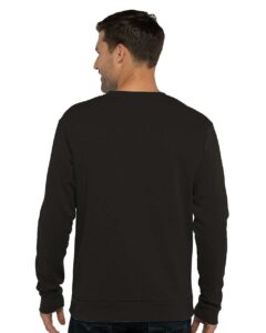 Next Level 9002 Unisex Malibu Crewneck Sweatshirt – Heather Black (on model back)
