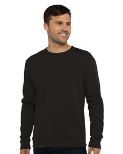 Next Level 9002 Unisex Malibu Crewneck Sweatshirt – Heather Black (on model)