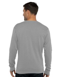 Next Level 9002 Unisex Malibu Crewneck Sweatshirt – Heather Grey (on model back)