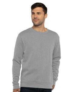 Next Level 9002 Unisex Malibu Crewneck Sweatshirt – Heather Grey (on model)