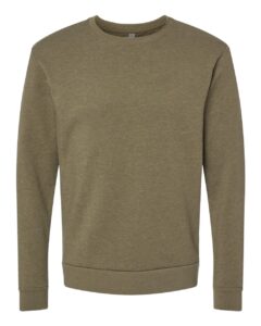 Next Level 9002 Unisex Malibu Crewneck Sweatshirt – Heather Military Green