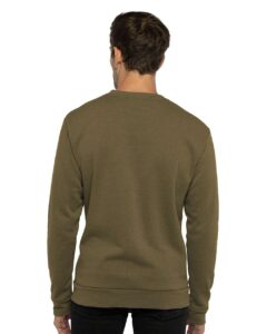 Next Level 9002 Unisex Malibu Crewneck Sweatshirt – Heather Military Green (on model back)