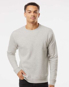Next Level 9002 Unisex Malibu Crewneck Sweatshirt – Oatmeal (on model)