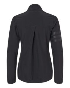 Adidas A268 Women’s Wind Resistant Full-Zip Jacket – Black/ Black (back)