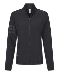 Adidas A268 Women’s Wind Resistant Full-Zip Jacket – Black/ Black