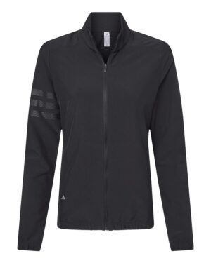 Adidas A268 Women’s Wind Resistant Full-Zip Jacket – Black/ Black