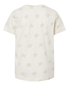 Code Five 2229 Youth Star Print Tee – Natural Heather Star (back)