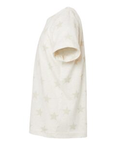 Code Five 2229 Youth Star Print Tee – Natural Heather Star (side)