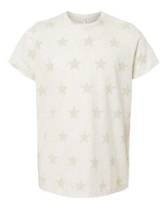 Code Five 2229 Youth Star Print Tee – Natural Heather Star