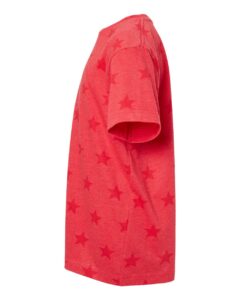 Code Five 2229 Youth Star Print Tee – Red Star (side)