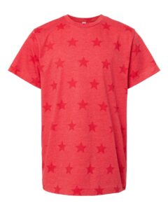 Code Five 2229 Youth Star Print Tee – Red Star