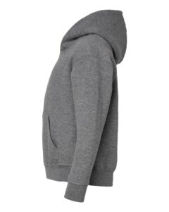 LAT 2296 Youth Hoodie Sweatshirt – Granite Heather (side)