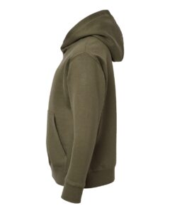 LAT 2296 Youth Hoodie Sweatshirt – Military Green (side)
