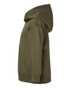 Rabbit Skins 3326 Toddler Pullover Fleece Hoodie – Military Green (side)