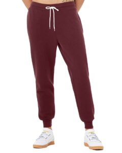 BELLA + CANVAS 3727 Unisex Sponge Fleece Joggers – Maroon