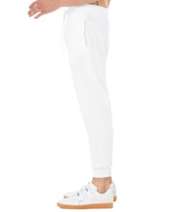 BELLA + CANVAS 3727 Unisex Sponge Fleece Joggers – White (side)