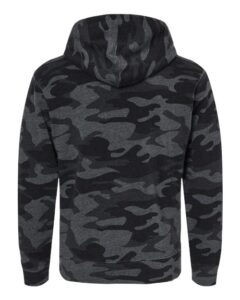 J. America 8871 Men’s Triblend Fleece Hooded Sweatshirt – Black Camo Triblend (back)