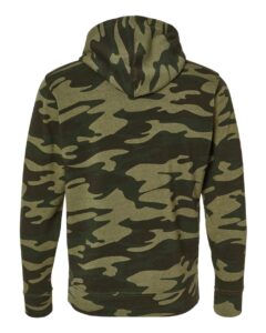 J. America 8871 Men’s Triblend Fleece Hooded Sweatshirt – Camo Triblend (back)