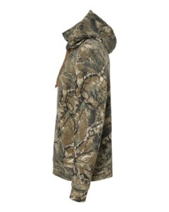 J. America 8879 Men’s Gaiter Fleece Hooded Sweatshirt – Outdoor Camo (side)