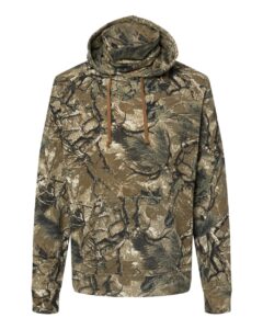 J. America 8879 Men’s Gaiter Fleece Hooded Sweatshirt – Outdoor Camo