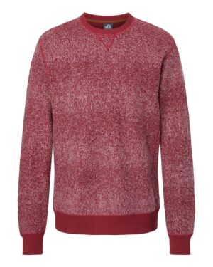 J. America 8712 Unisex Aspen Fleece Crewneck Sweatshirt – Burgundy Speck