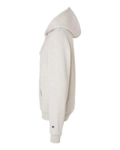 Champion S800 Unisex Powerblend® Full-Zip Hooded Sweatshirt – Oatmeal Heather (side)