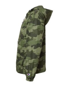 Champion CO200 Unisex Packable Anorak Jacket – Olive Green Camo (side)