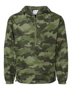 Champion CO200 Unisex Packable Anorak Jacket – Olive Green Camo