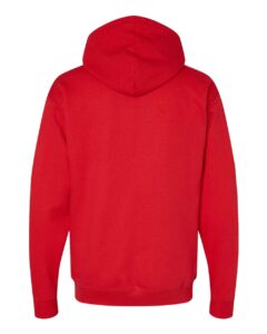 Hanes RS170 Unisex Perfect Sweats Hooded Sweatshirt – Athletic Red (back)