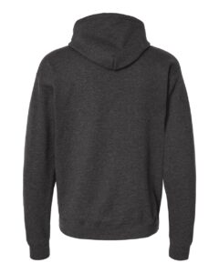 Hanes RS170 Unisex Perfect Sweats Hooded Sweatshirt – Charcoal Heather (back)
