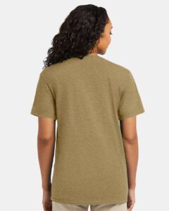 Hanes 4980 Unisex Perfect-T T-Shirt – Brown Sugar Heather (on model back)
