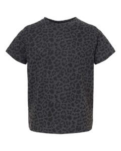 Rabbit Skins 3321 Toddler Fine Jersey Tee – Black Leopard