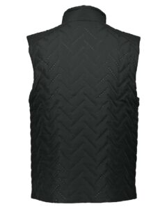 Holloway 229513 Men’s Repreve® Eco Quilted Vest – Black (back)