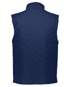 Holloway 229513 Men’s Repreve® Eco Quilted Vest – Navy (back)