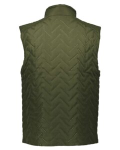 Holloway 229513 Men’s Repreve® Eco Quilted Vest – Olive (back)