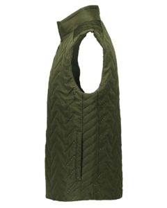 Holloway 229513 Men’s Repreve® Eco Quilted Vest – Olive (side)