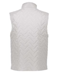 Holloway 229513 Men’s Repreve® Eco Quilted Vest – White (back)