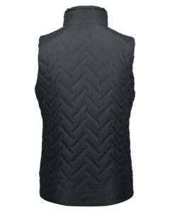 Holloway 229713 Women’s Repreve® Eco Quilted Vest – Black (back)